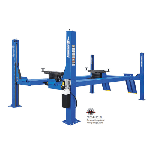 Forward lift CRO14 14,000 lb four-post lift – 182.5" max wheelbase