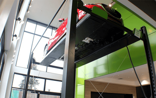 HD-7PXW 7,000lb. Capacity / Super-Tall Rise / Four-Post Lift / Vehicle Display Platform