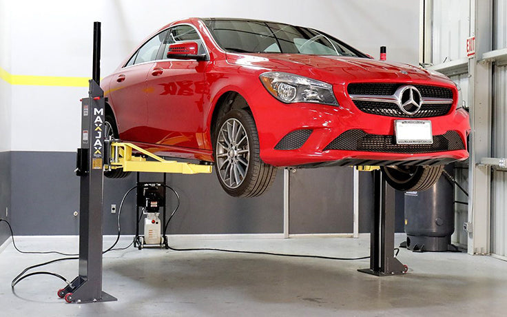 MaxJax M6K 6,000-lb. Capacity / 50.5″ Max. Lift Height / 4.5″ Min. Lift Height / 89.5″ Overall Height