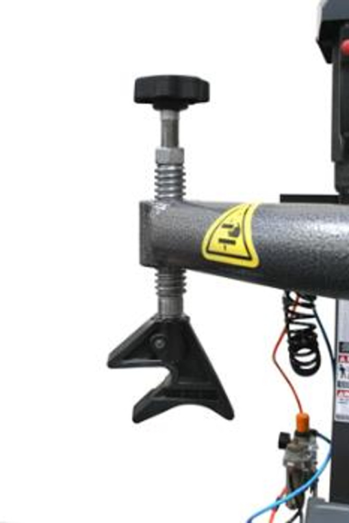 Ranger R76ATR tilt-back tire changer with assist tower – yellow/gray