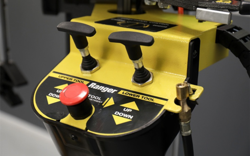 Ranger RV1 wheel guardian touchless tire changer – yellow/gray