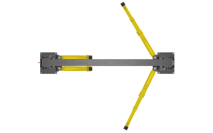 XPR-12CL-LTA 12,000-lb. Capacity / 2-Post Lift / Clearfloor / 72″ Long-Reach Telescoping Arms