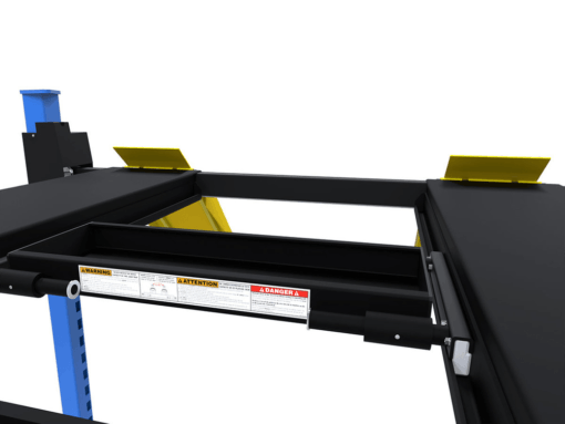 D4-9X Package 9,000-lbs. Capacity Four-Post Lift / High Rise, Extended Length / Includes Caster Kit, Drip Trays, and Aluminum Ramps
