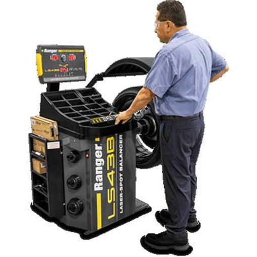 Ranger LS43B wheel balancer / 3d quick-touch laser-spot / 36 mm shaft – yellow/gray