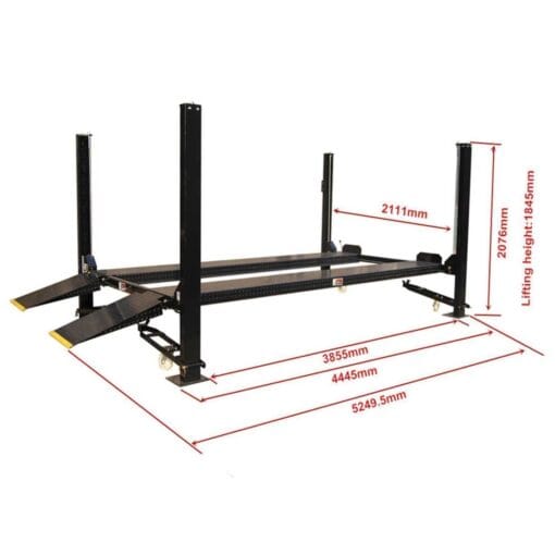 XK P407a 8000 Lb 4-post Heavy Duty Portable Storage Car Lift Auto Hoist–movable