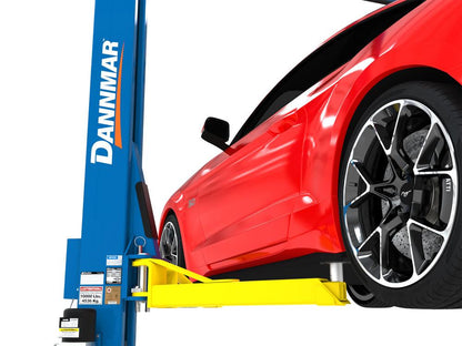 Dannmar D2-10A 10,000-lbs. Capacity Two-Post Lift / Asymmetric / Includes Stackable Pads and Adapters