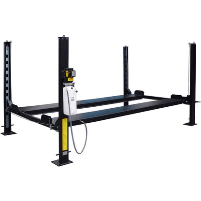 Tuxedo FP8K-DX-XLT 8,000 lb deluxe storage lift extended length / height with poly casters, drip trays, jack tray