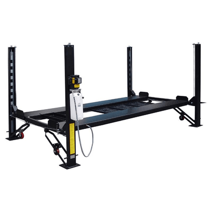 Tuxedo FP8K-DX 8,000 lb deluxe storage lift with poly casters, drip trays, jack tray