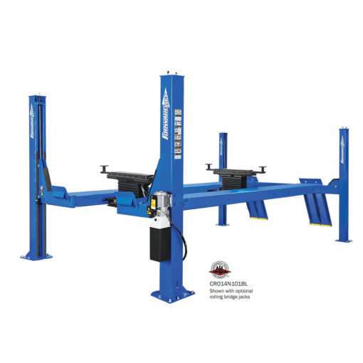 Forward lift CRO14-EL 14,000 lb four-post lift – 215" max wheelbase