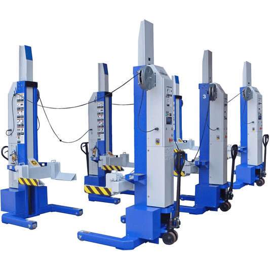 Ideal MSC-13K-B-678 mobile column lift, six column set, 78,000 lbs.