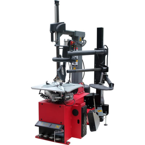 Tuxedo TC-1300 tire changer – tiltback press arm w/ leverless demount tool
